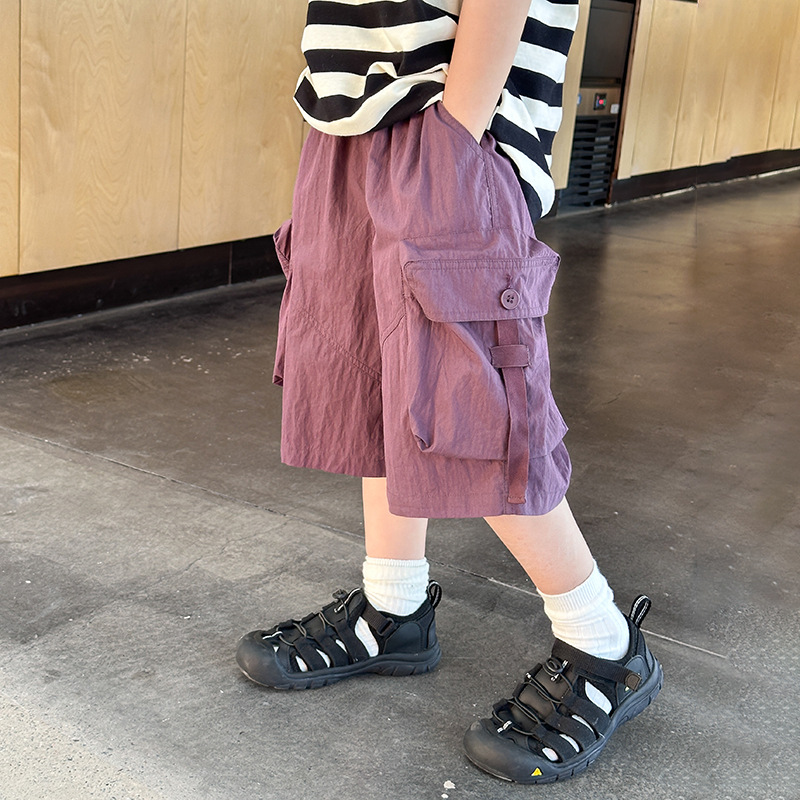 Kids' Summer Soft Cotton Woven Casual Pants