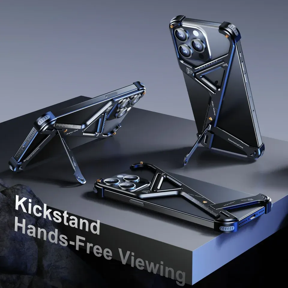 Z Shape Aluminum Alloy Magnetic Phone Case