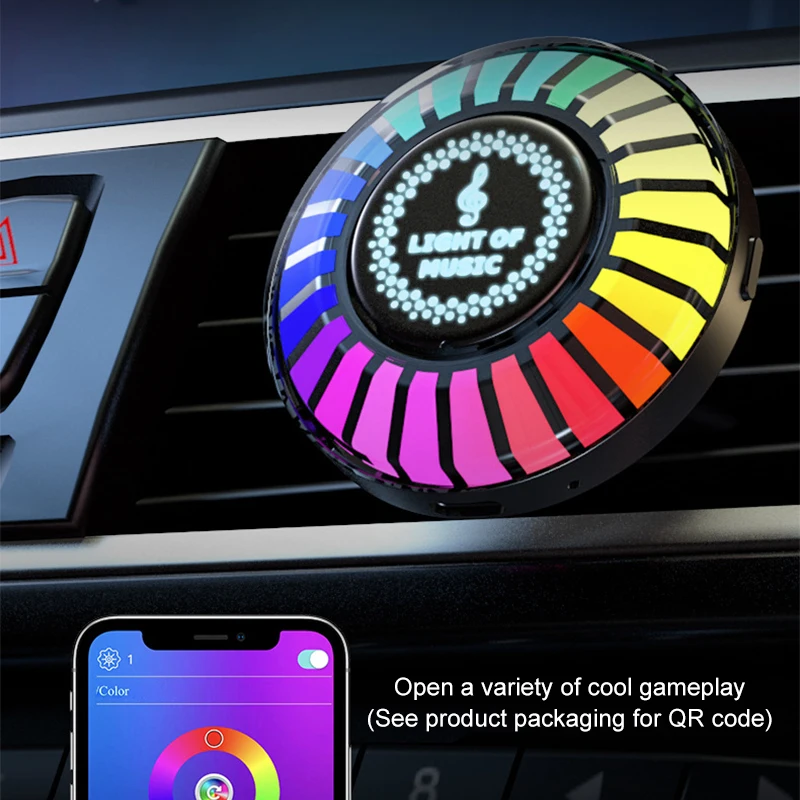RGB LED Music Car Light – Sound & APP Control
