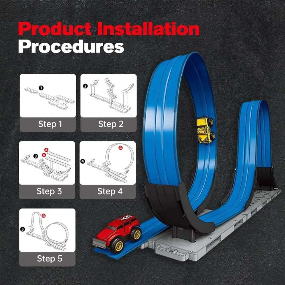 Toy car track set