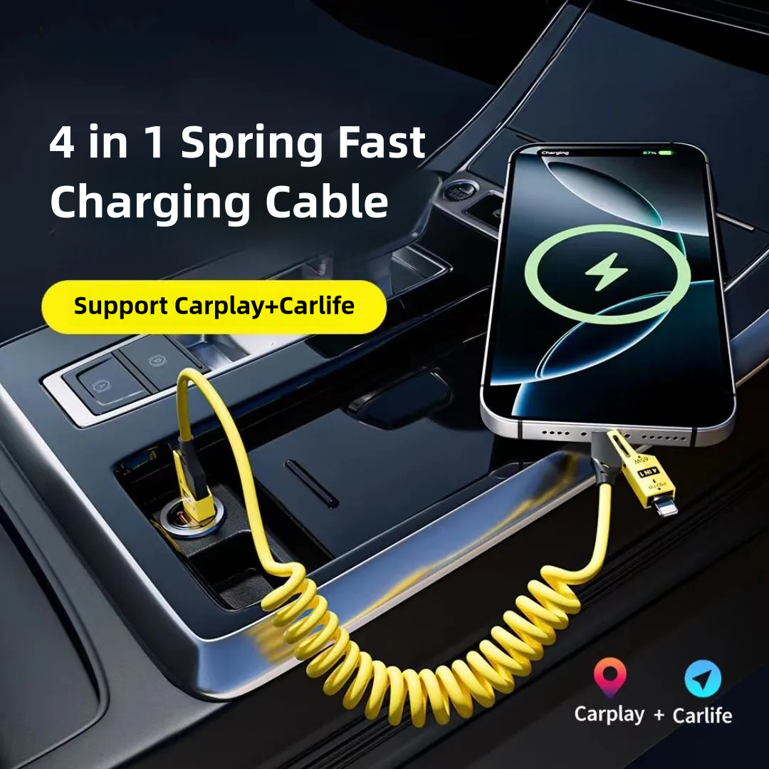 🔥New Year Promotion 50% OFF🔥4 in 1 Spring Fast Charging Cable