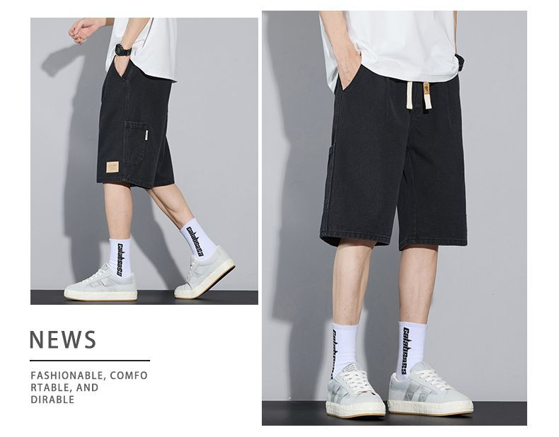 Men’s Summer Lightweight Loose Straight Retro Denim Pants