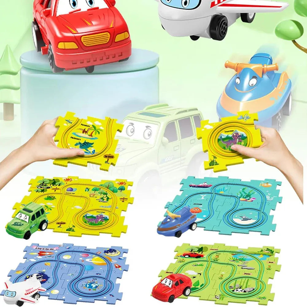SpidMated™- Track Puzzle City Scene Set