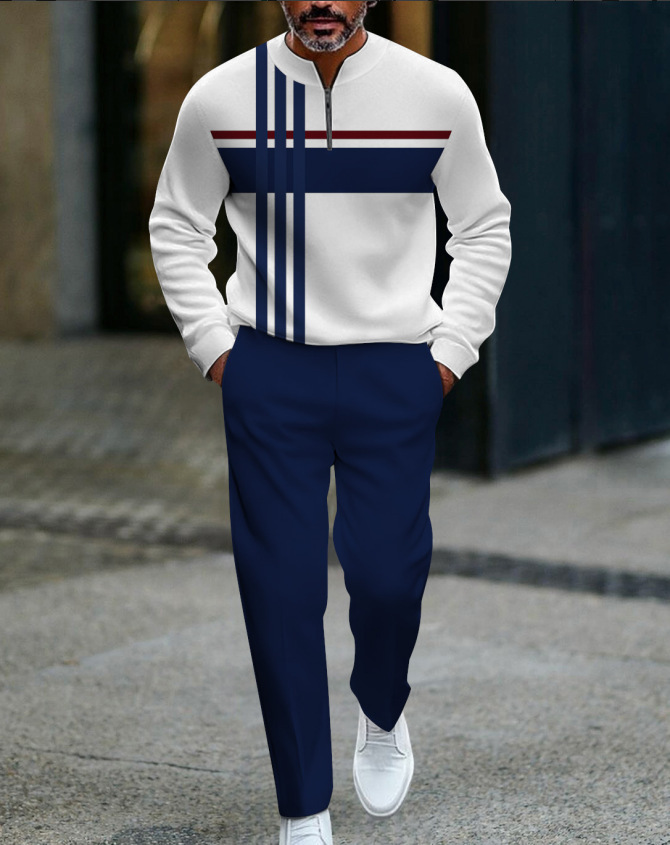 🧢 Men’s Zip Pullover Tracksuit – New Arrival