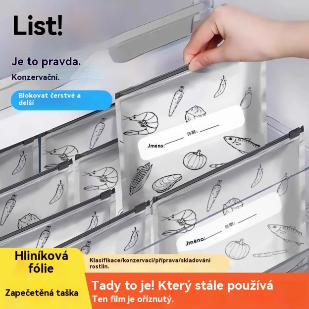 【10/20/30 ks】Opakovaně použitelné úložné sáčky z hliníkové fólie