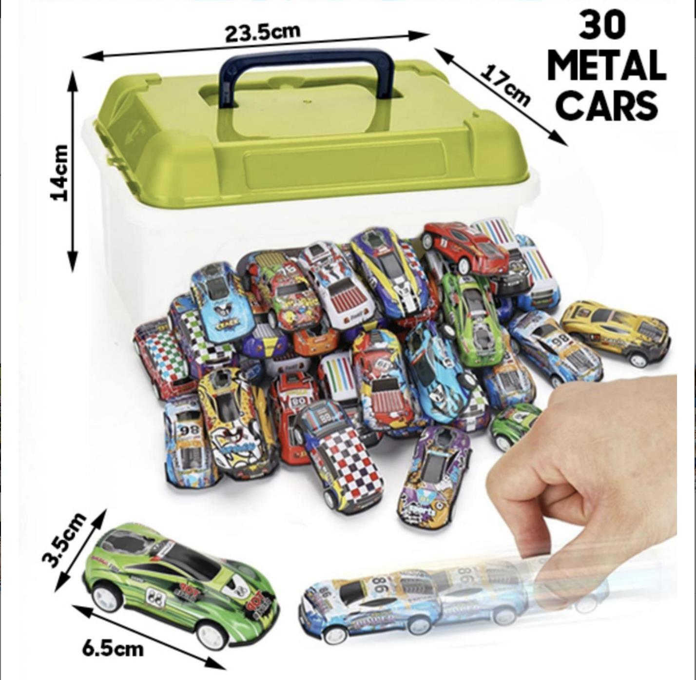 🚗Oblíbené hračky dětí - 30 kovových stahovacích autíček