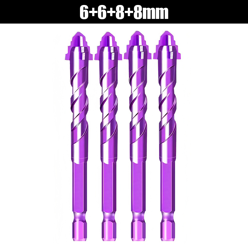 🧰⚒️【6-12 mm】Nový vroubkovaný vrták ze slitiny karbidu wolframu, ostrý a odolný proti opotřebení, vhodný pro mokré i suché vrtání při domácích úpravách.