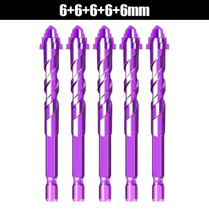 🧰⚒️【6-12 mm】Nový vroubkovaný vrták ze slitiny karbidu wolframu, ostrý a odolný proti opotřebení, vhodný pro mokré i suché vrtání při domácích úpravách.