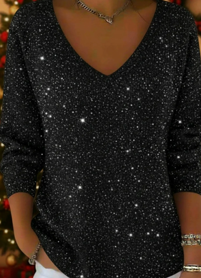 💥👚👚Nový dámský svetr s dlouhým rukávem a výstřihem do V, podzim/zima 2026