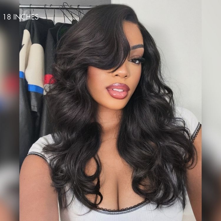 Luvme All-Day Comfort™ Wig 180% Density Butterfly Cut Layered Loose Body Wave Glueless 7x6 Closure HD Lace Human Hair Wig Pre-Cut Lace