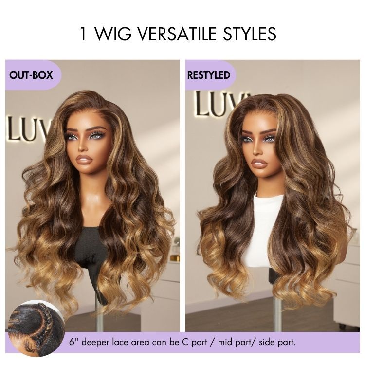 Luvme All-Day Comfort™ Wig Sun-Kissed Blonde Ombre Highlight Loose Body Wave Glueless 7x6 Closure HD Lace Wig Pre-Cut Lace