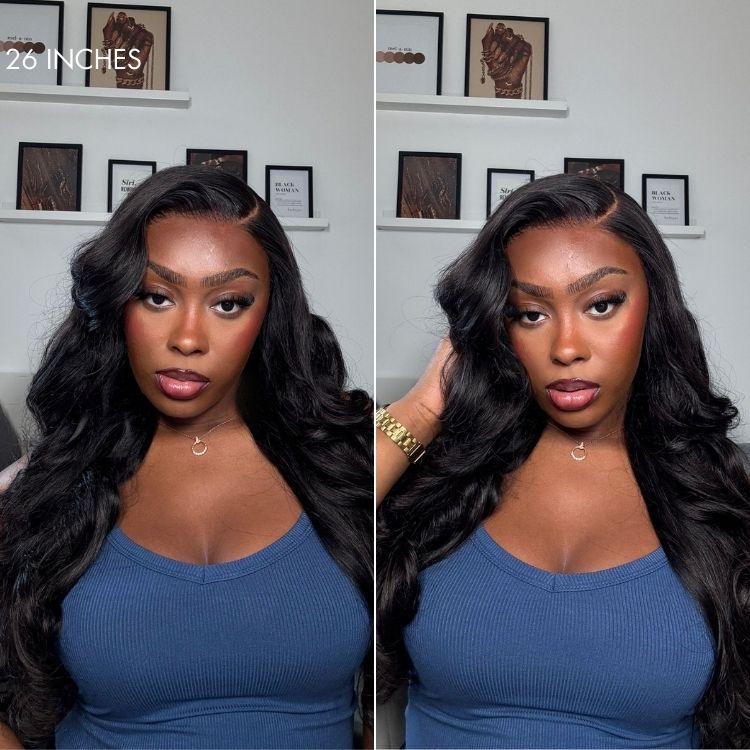 Luvme All-Day Comfort™ Wig 180% Density Butterfly Cut Layered Loose Body Wave Glueless 7x6 Closure HD Lace Human Hair Wig Pre-Cut Lace