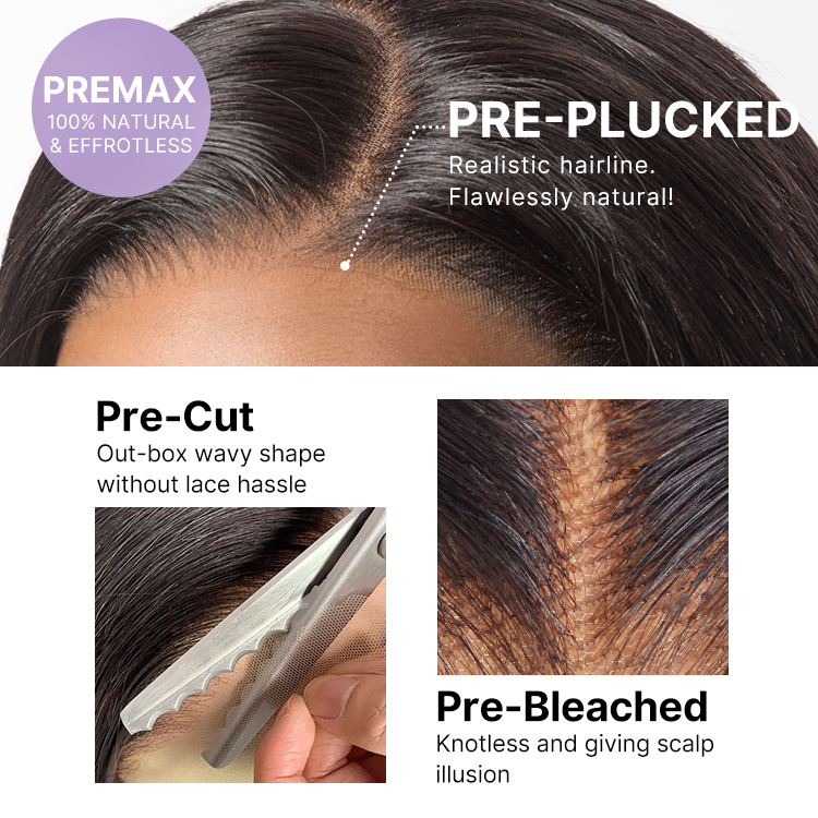 Luvme All-Day Comfort™ Wig 180% Density Butterfly Cut Layered Loose Body Wave Glueless 7x6 Closure HD Lace Human Hair Wig Pre-Cut Lace