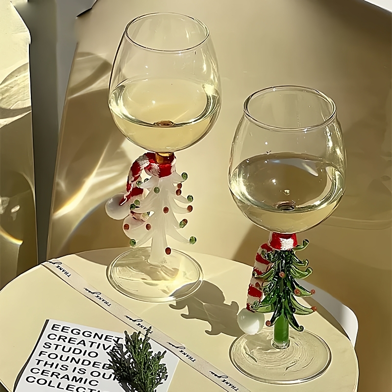 Christmas Tree Glass Goblet