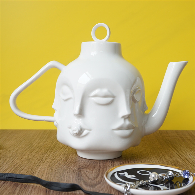Art Face Ceramic Teapot