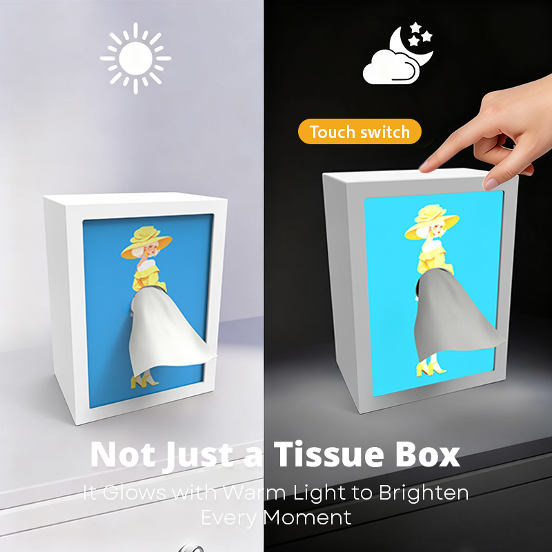 LED Photo Frame Tissue Box