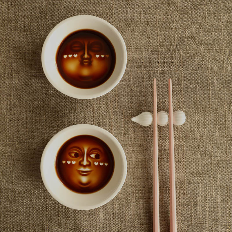 Funny 3D Face Soy Sauce Dish