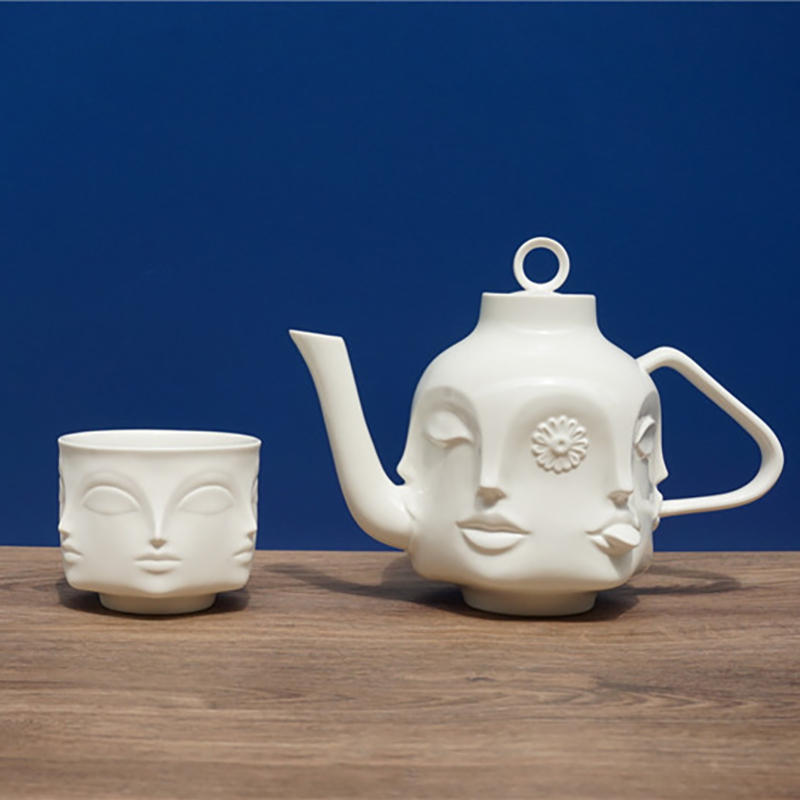 Art Face Ceramic Teapot
