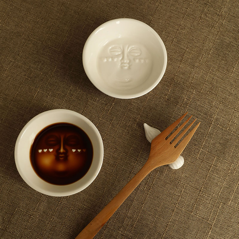 Funny 3D Face Soy Sauce Dish