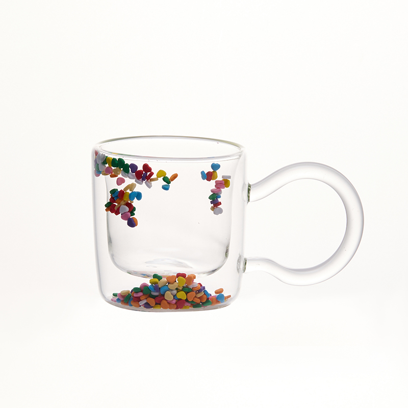Heart-Shaped Double Wall Glass Cup