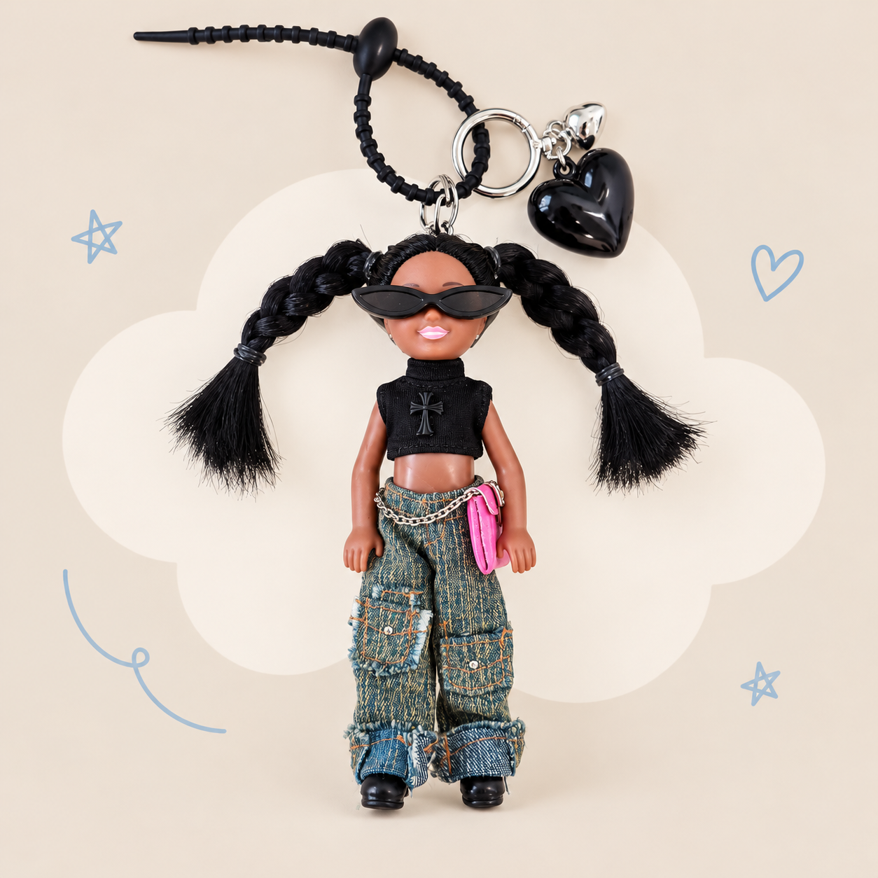 Furry Doll Bag Charm