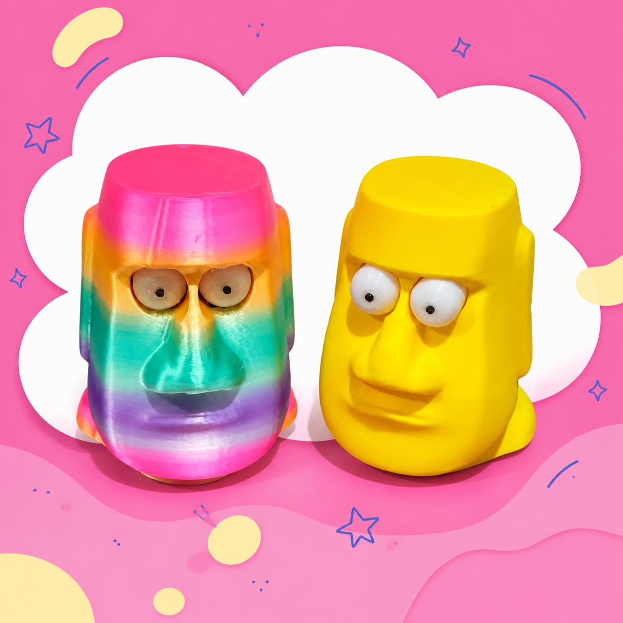 Pop-Eyed Moai Press Toy