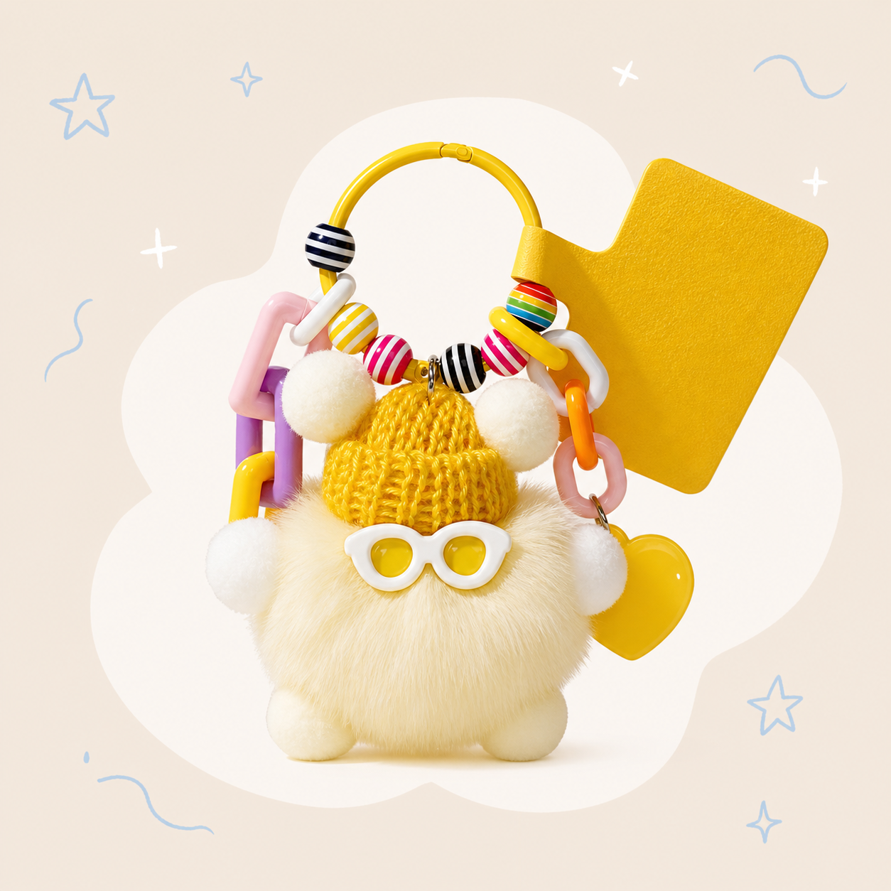 Fluffy Bag Charm