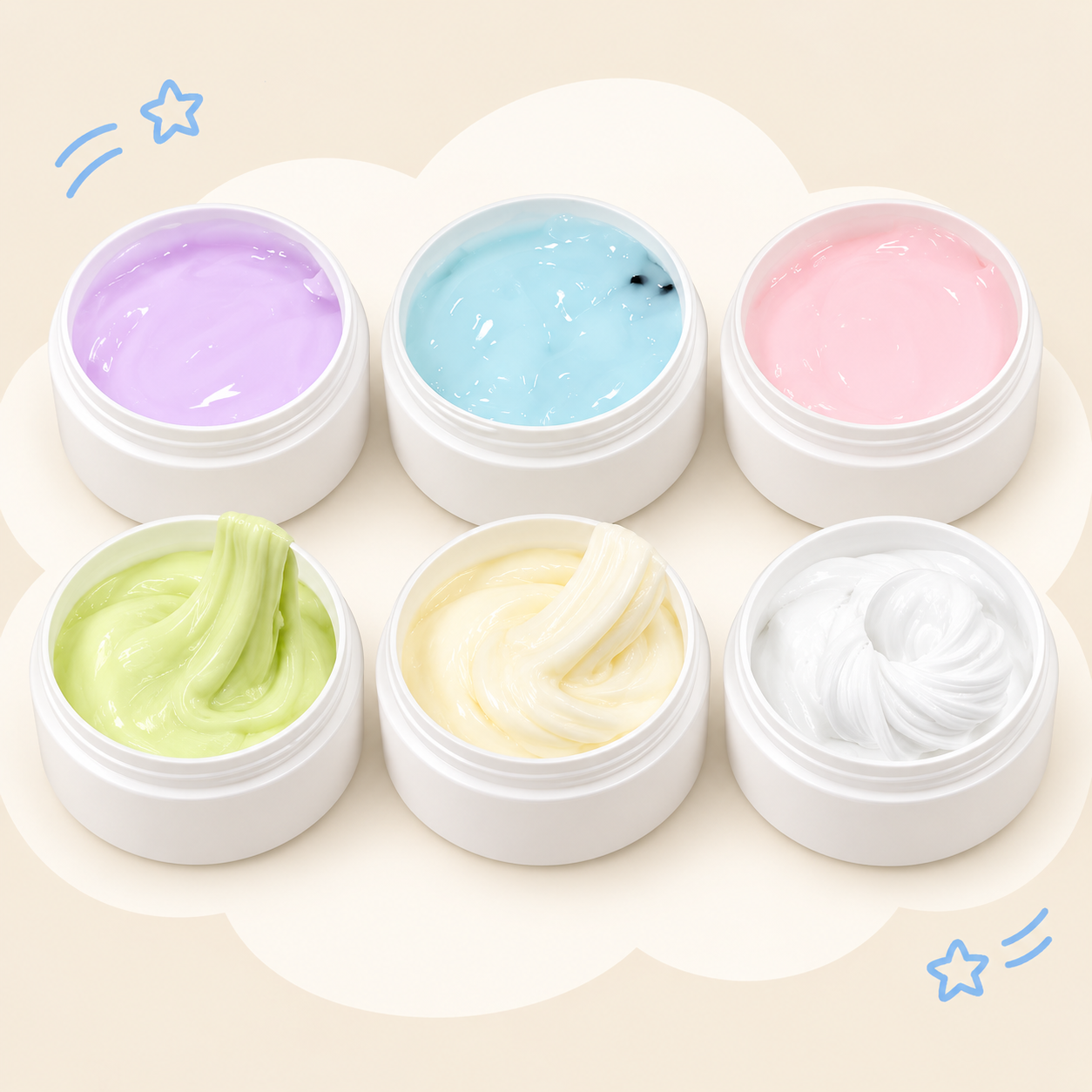 Pastel Butter-Style Slime in a Resealable Jar