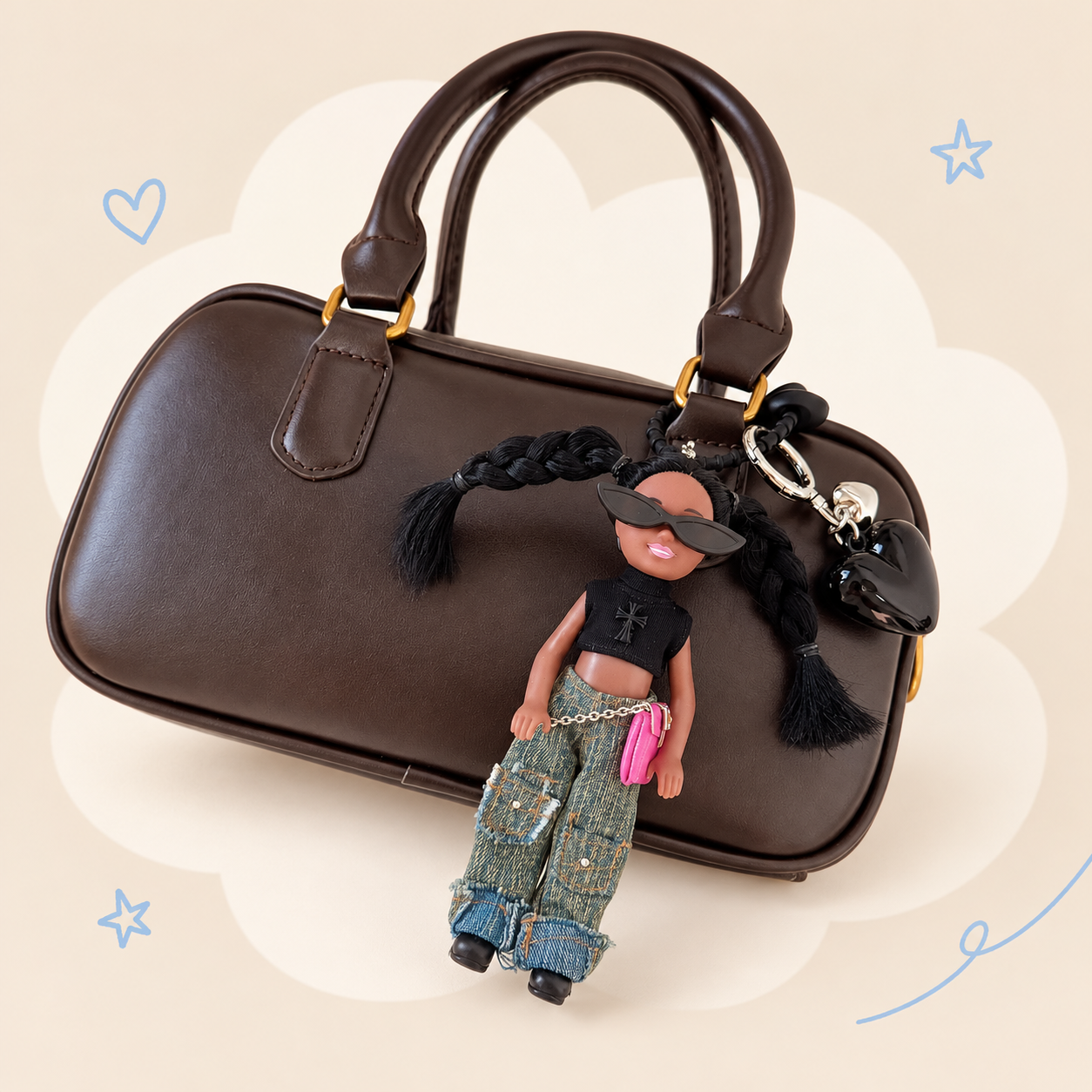 Furry Doll Bag Charm