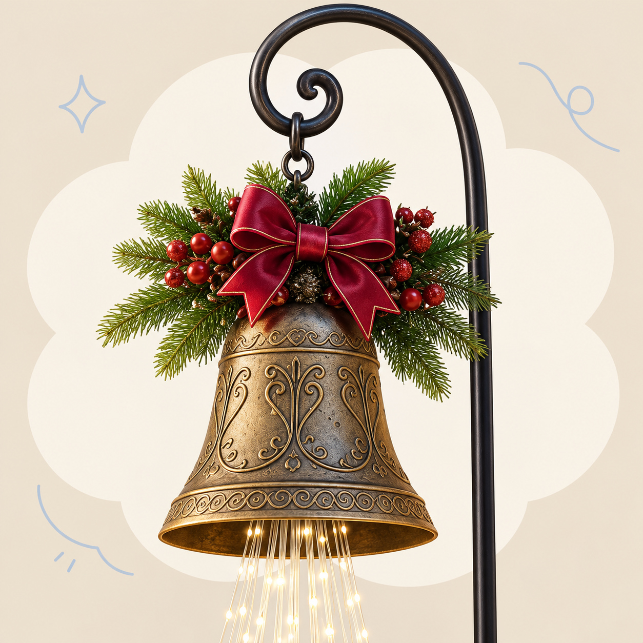 Christmas Bell Cascading-Light Garden Decoration