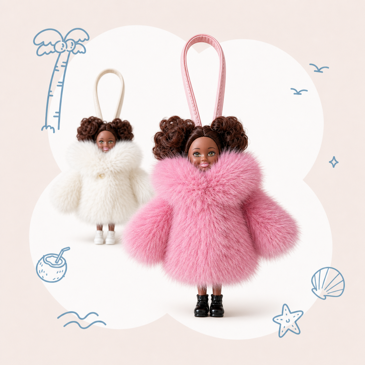 Furry Doll Bag Charm