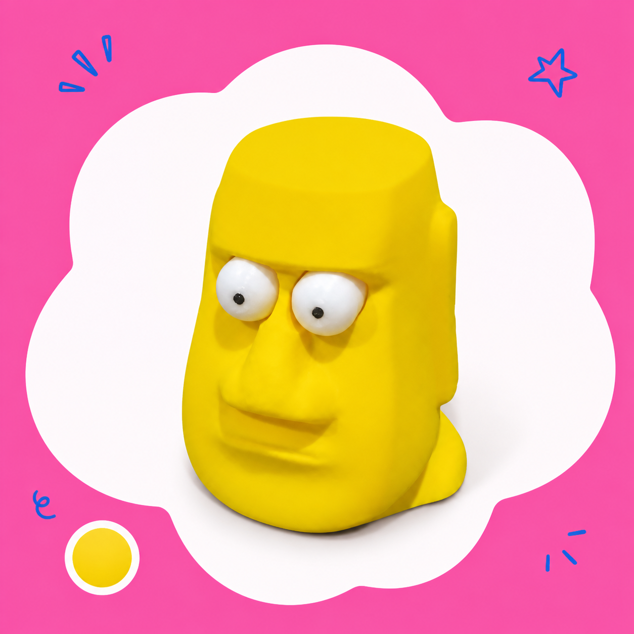 Pop-Eyed Moai Press Toy