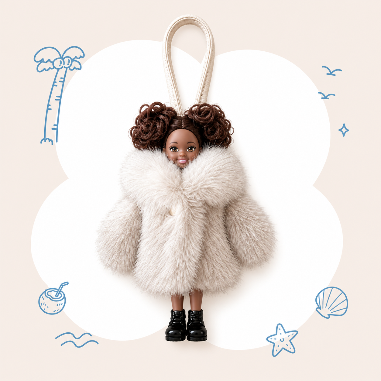 Furry Doll Bag Charm