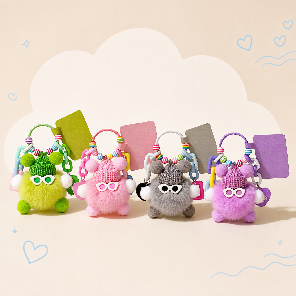 Fluffy Bag Charm