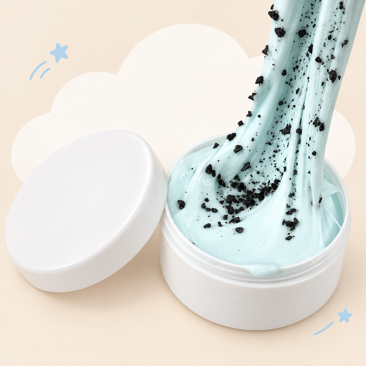 Pastel Butter-Style Slime in a Resealable Jar