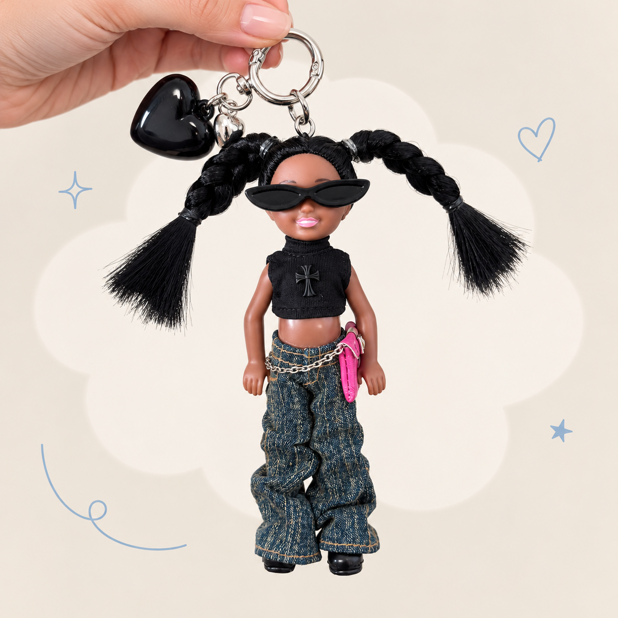 Furry Doll Bag Charm