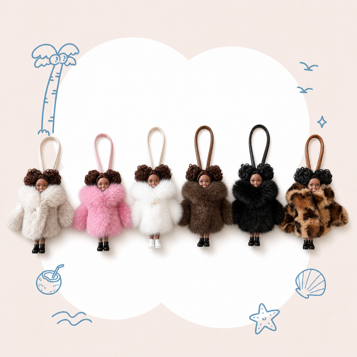 Furry Doll Bag Charm