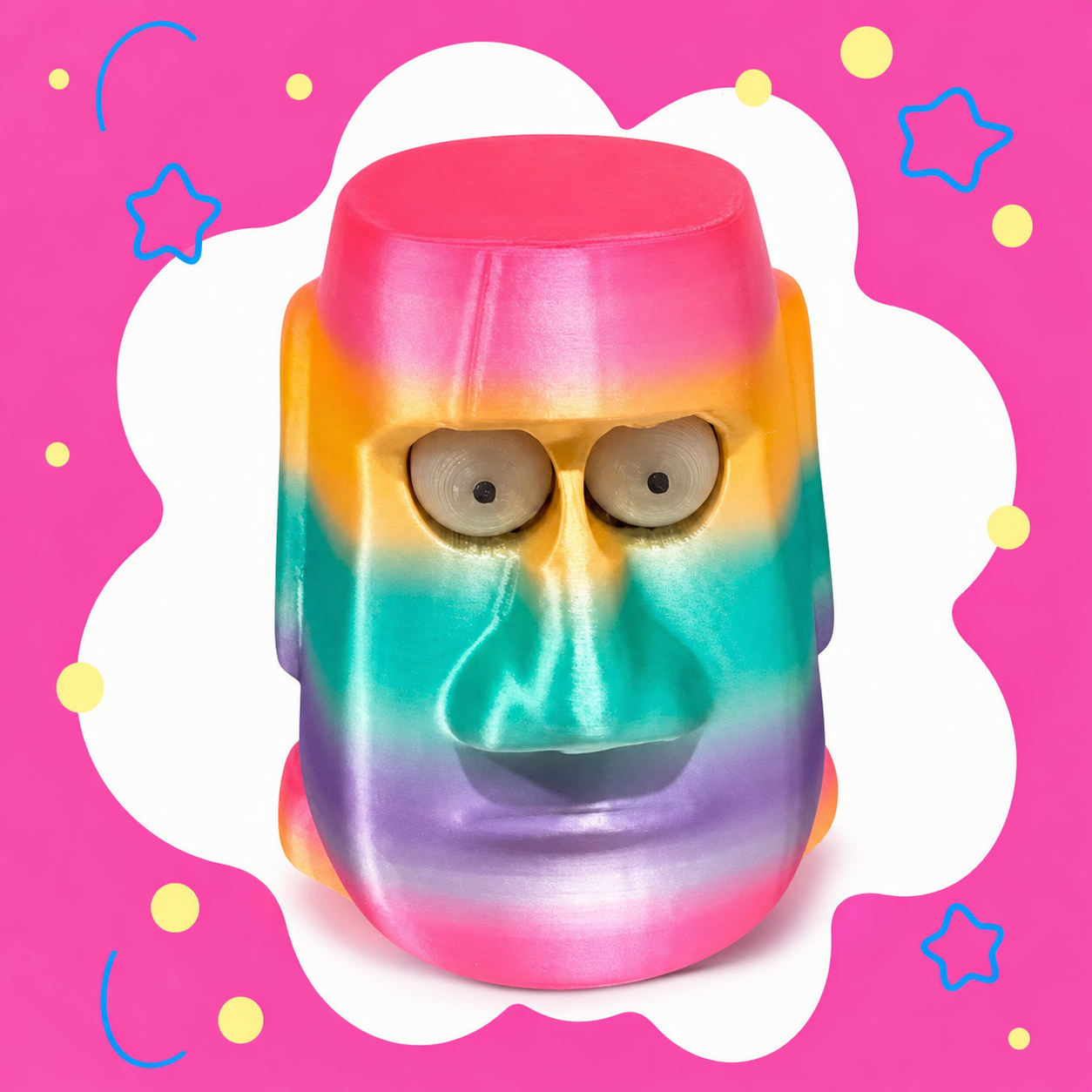 Pop-Eyed Moai Press Toy