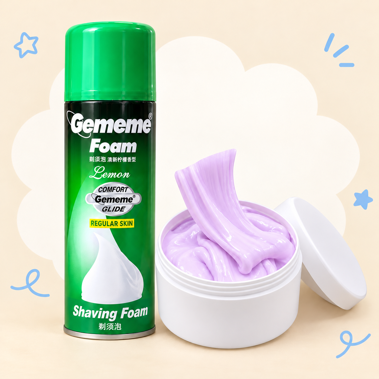 Pastel Butter-Style Slime in a Resealable Jar