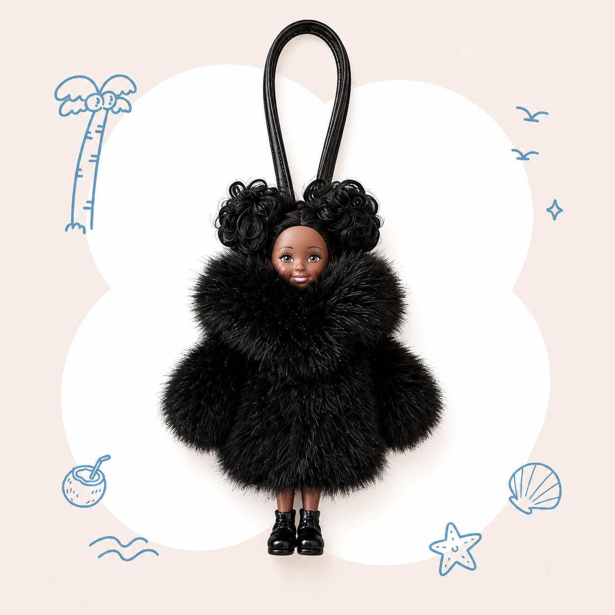 Furry Doll Bag Charm