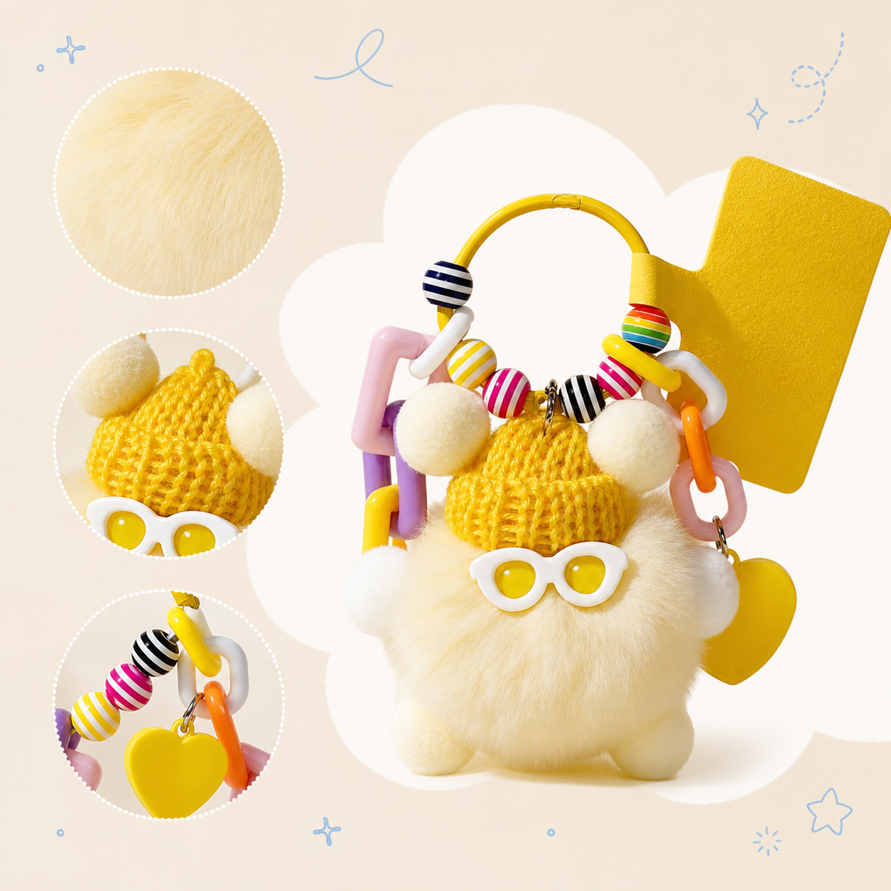 Fluffy Bag Charm