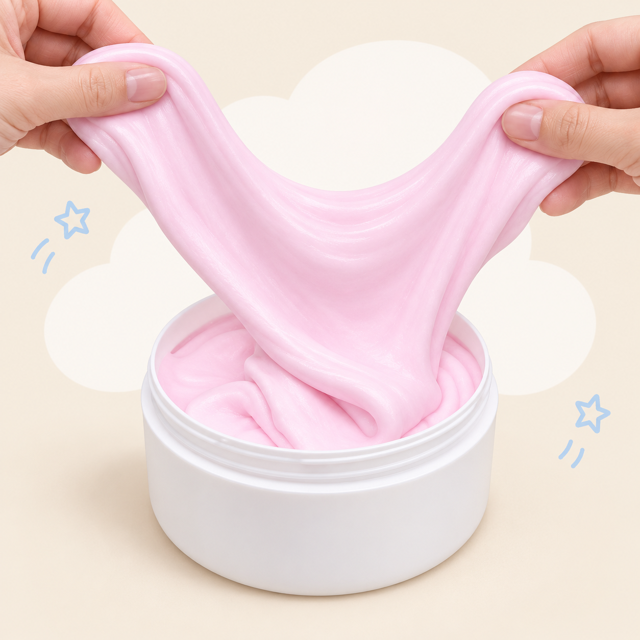 Pastel Butter-Style Slime in a Resealable Jar