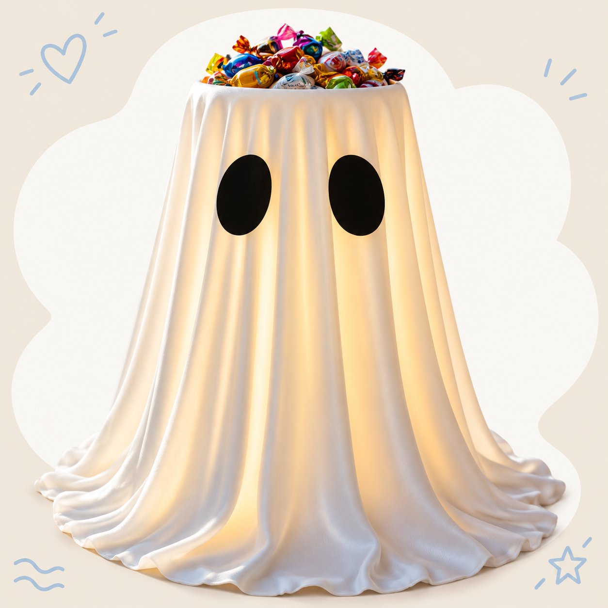Light-Up Ghost Candy Bowl Stand、