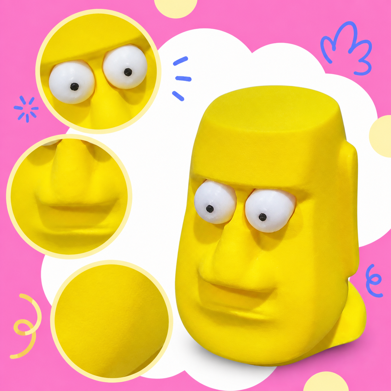 Pop-Eyed Moai Press Toy
