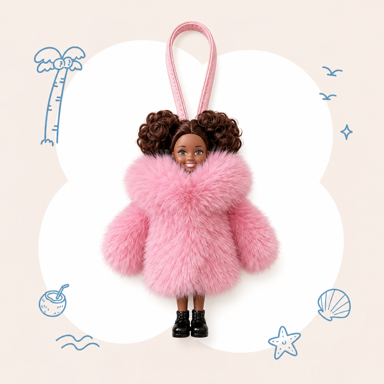 Furry Doll Bag Charm