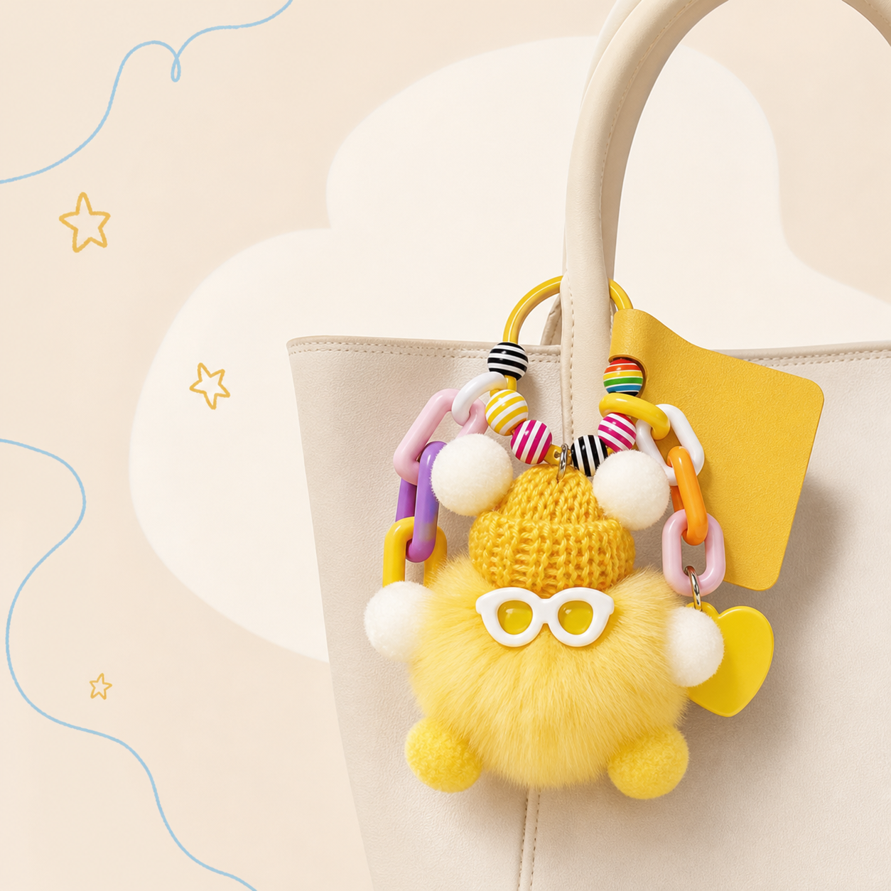 Fluffy Bag Charm