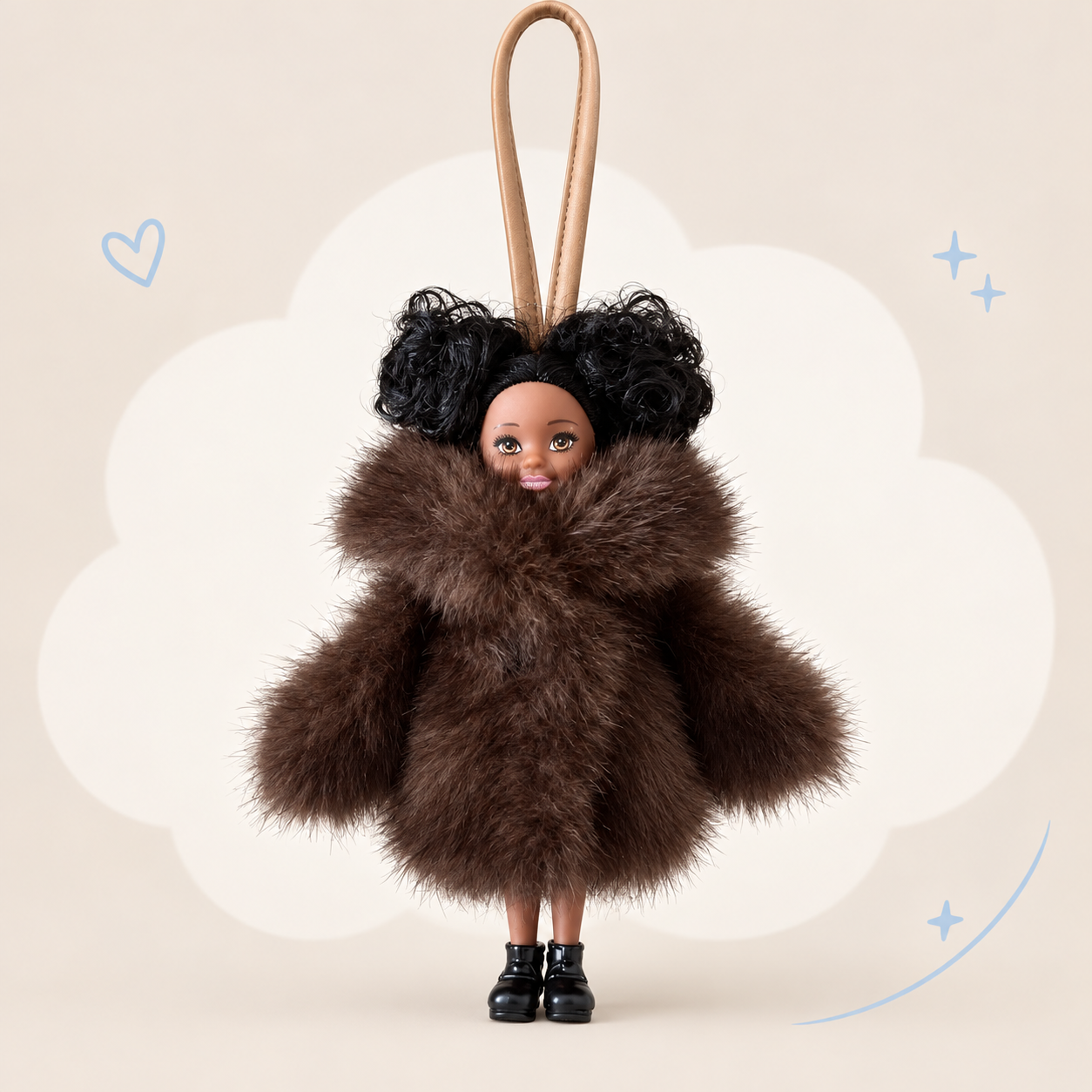 Furry Doll Bag Charm