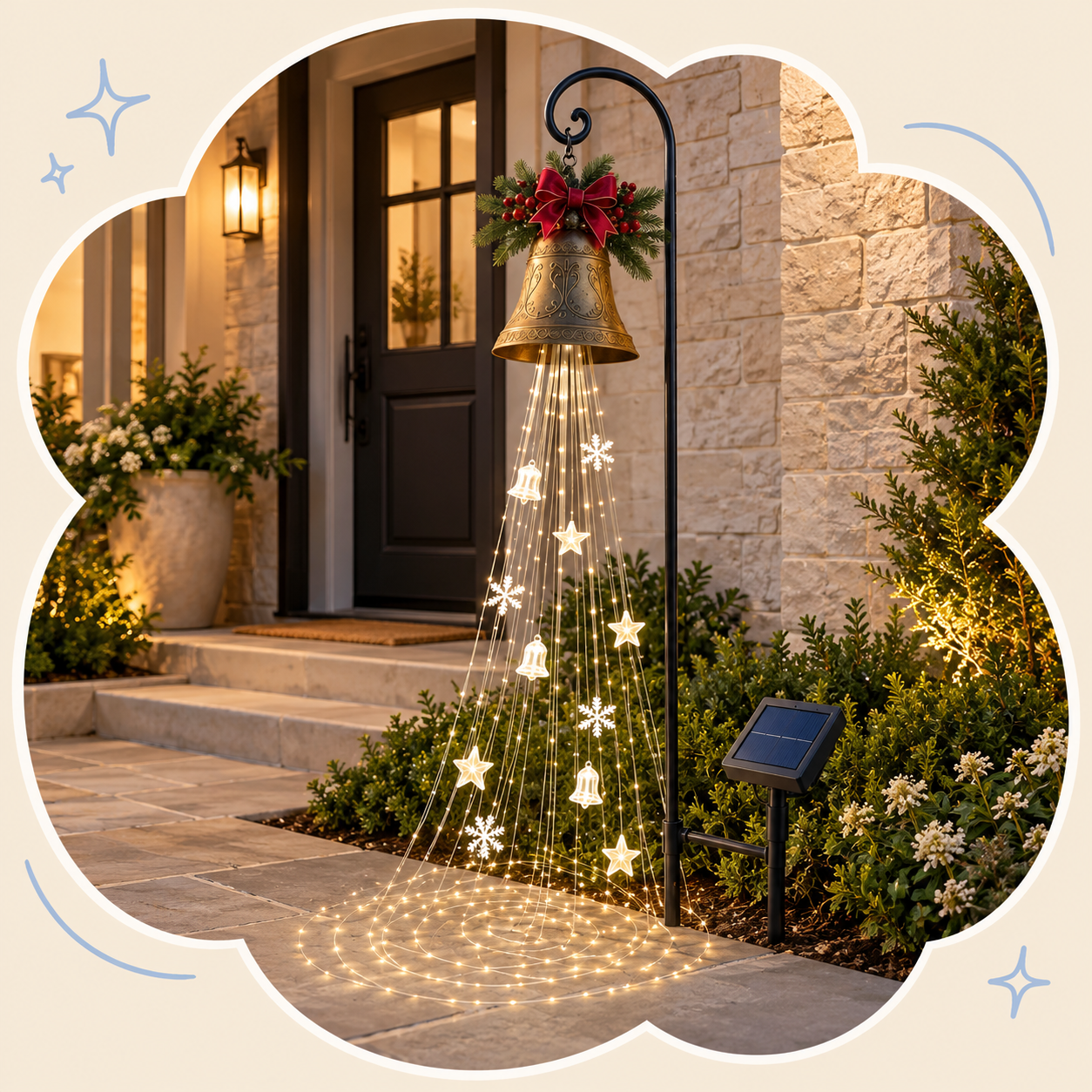 Christmas Bell Cascading-Light Garden Decoration
