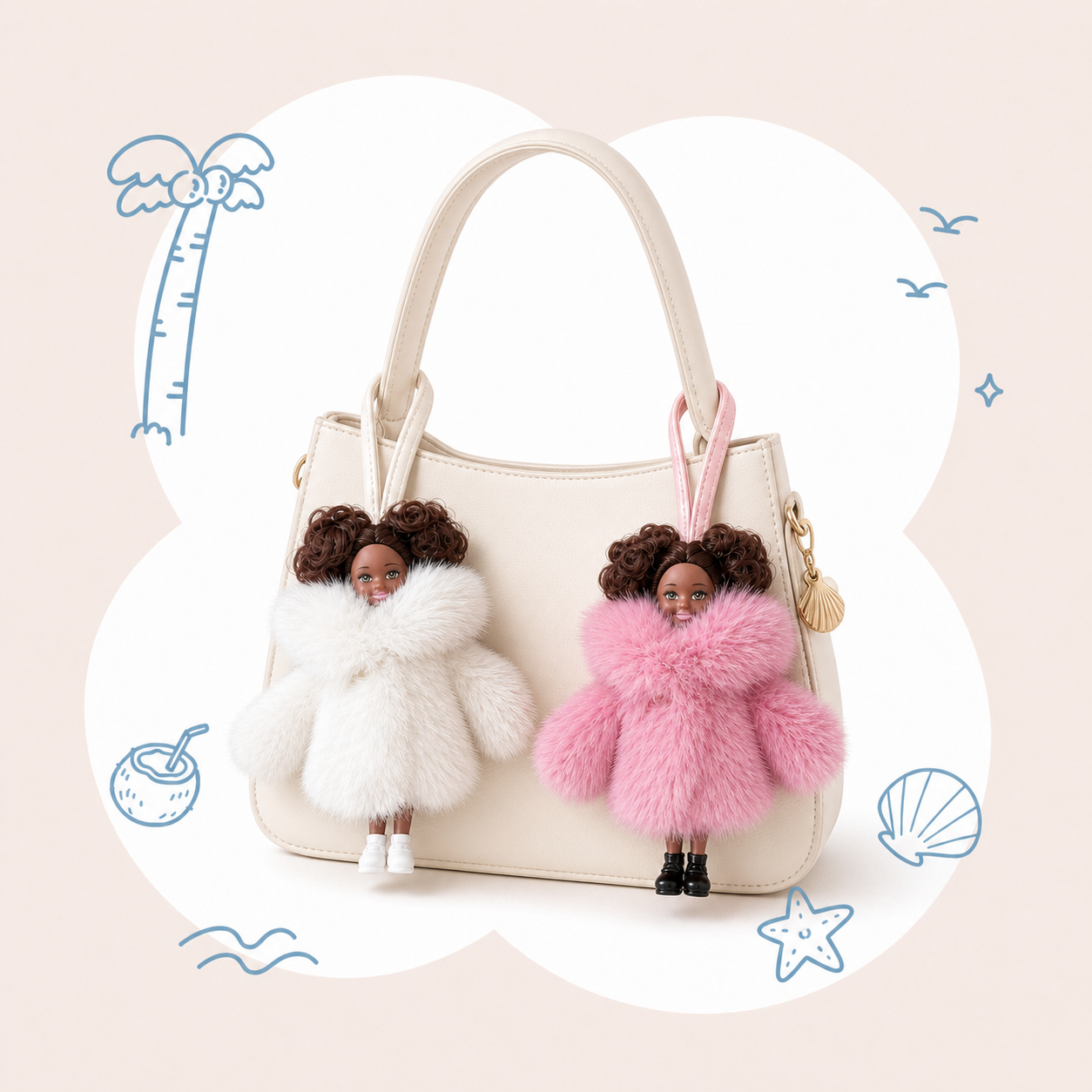 Furry Doll Bag Charm