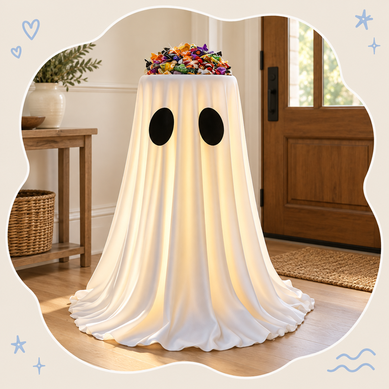Light-Up Ghost Candy Bowl Stand、